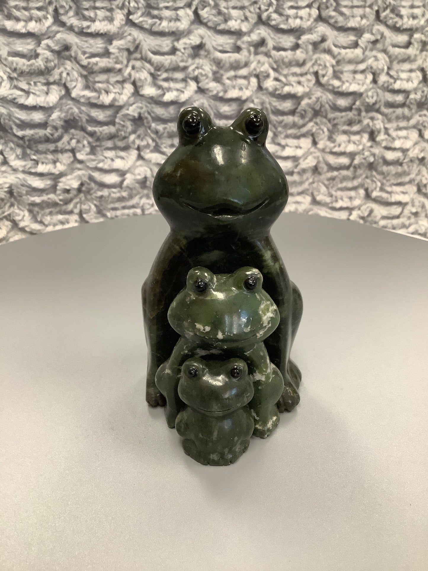 Nephrite Jade Frog Family