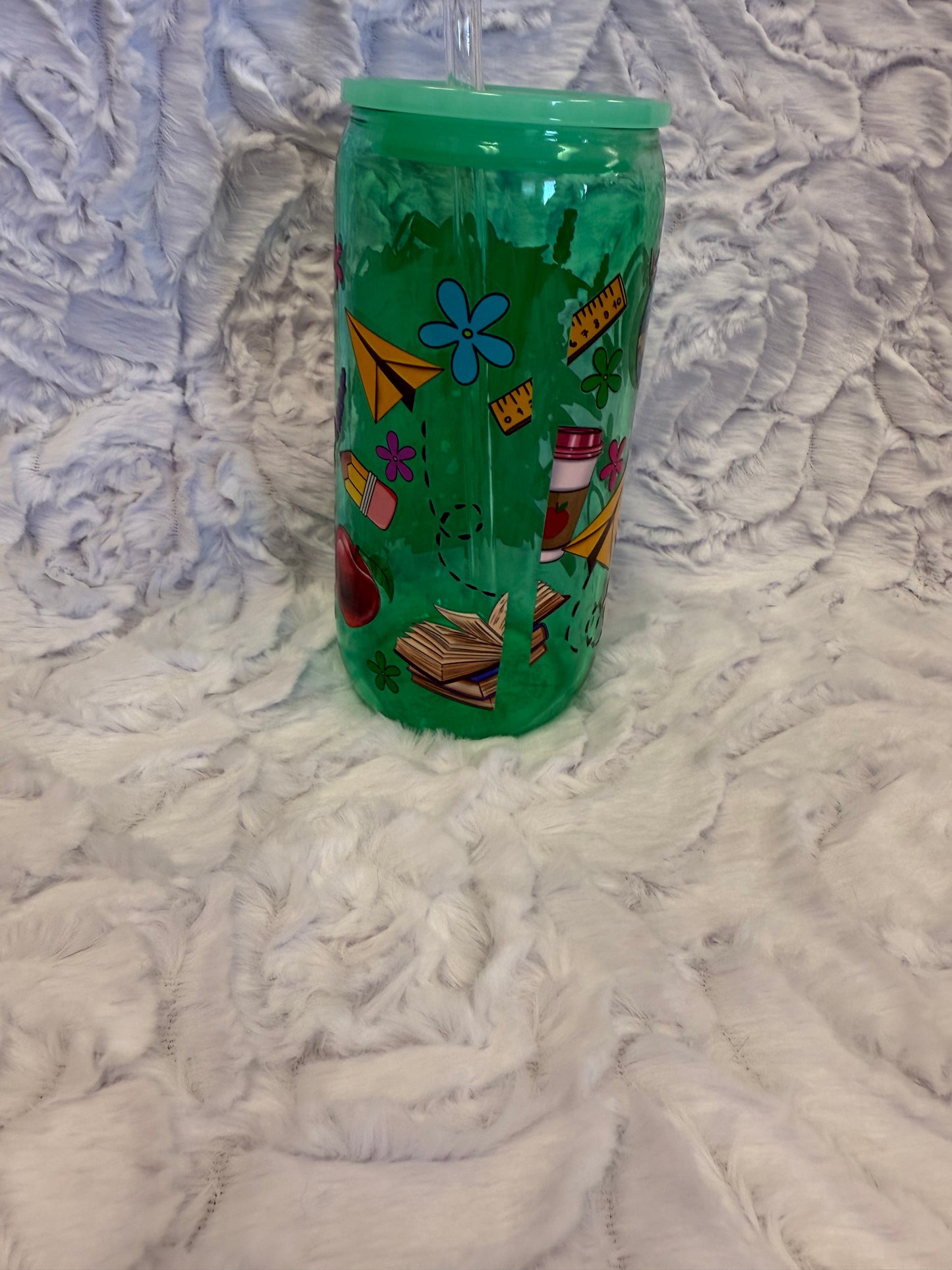 Teacher cup glass 16 oz