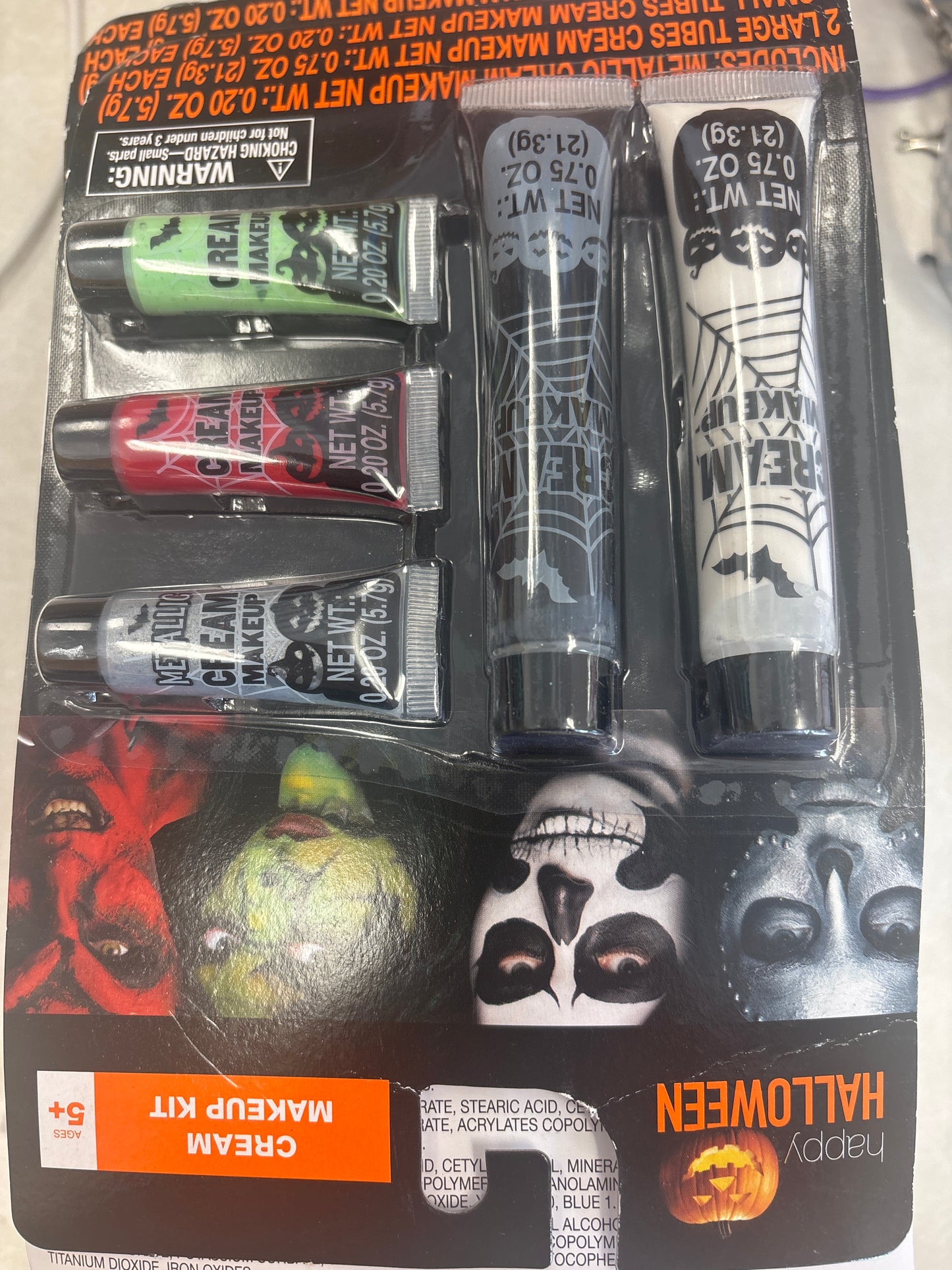 Halloween cream makeup