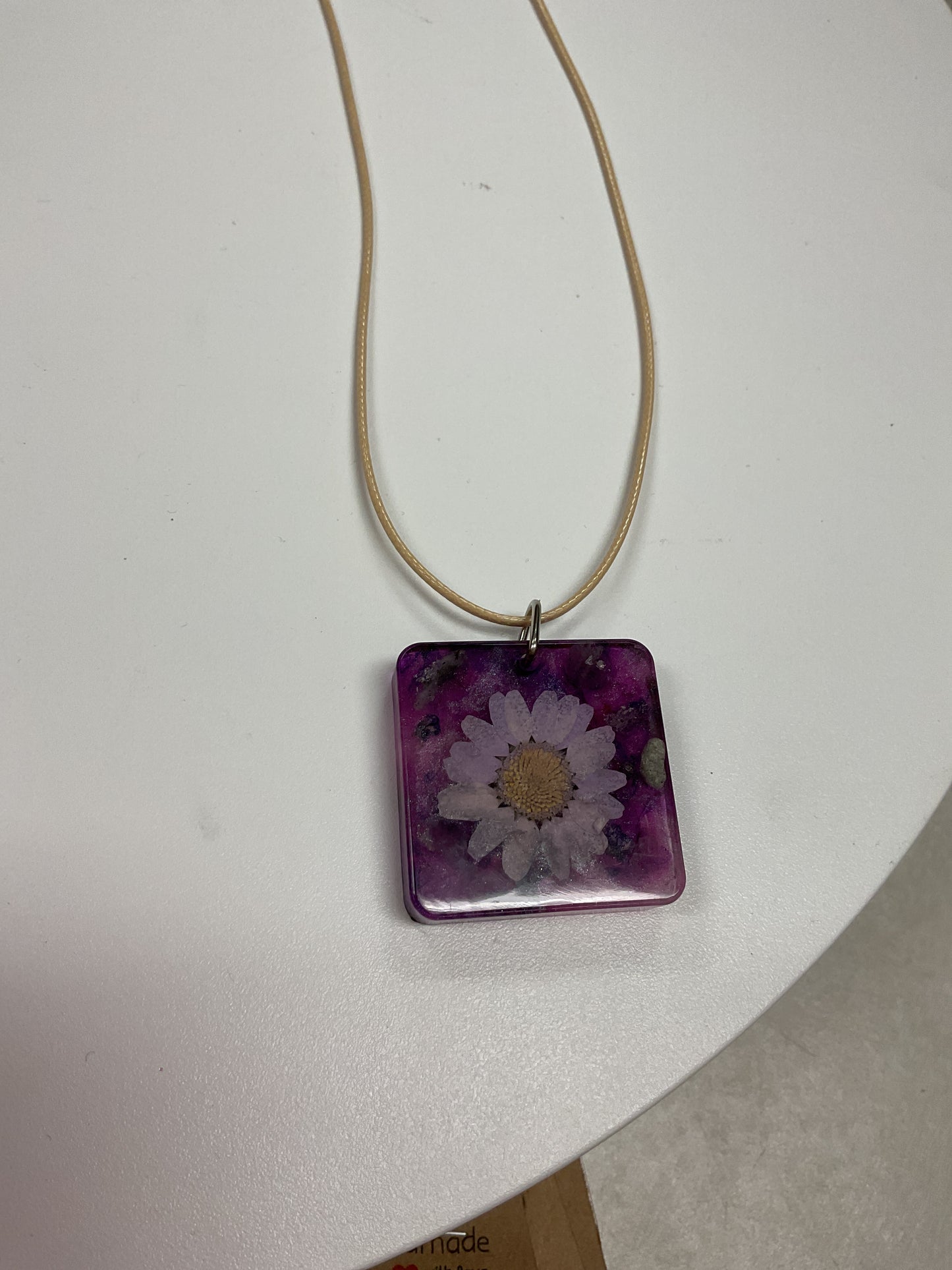 MJ resin floral pendant