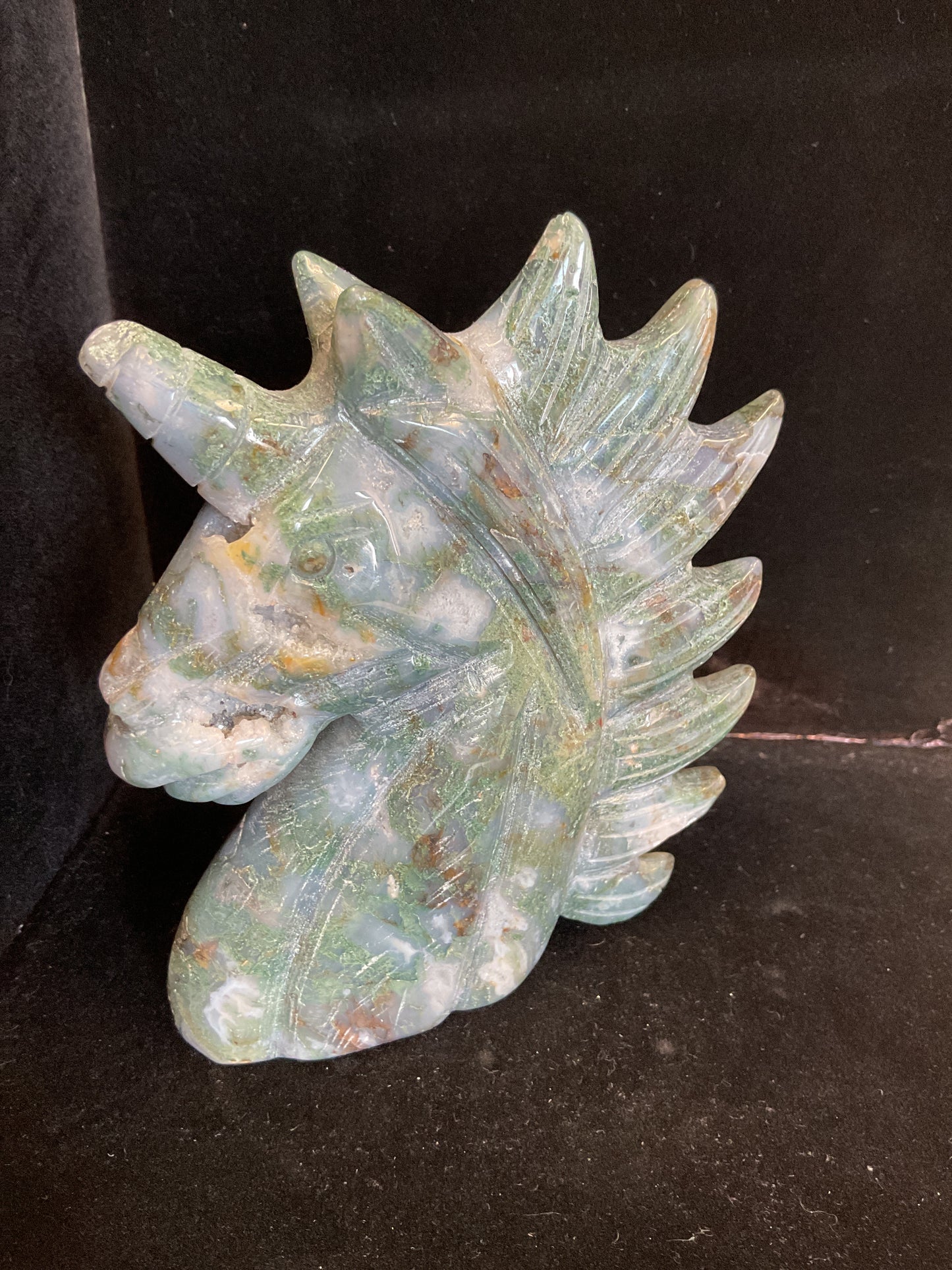 Moss Agate Unicorn