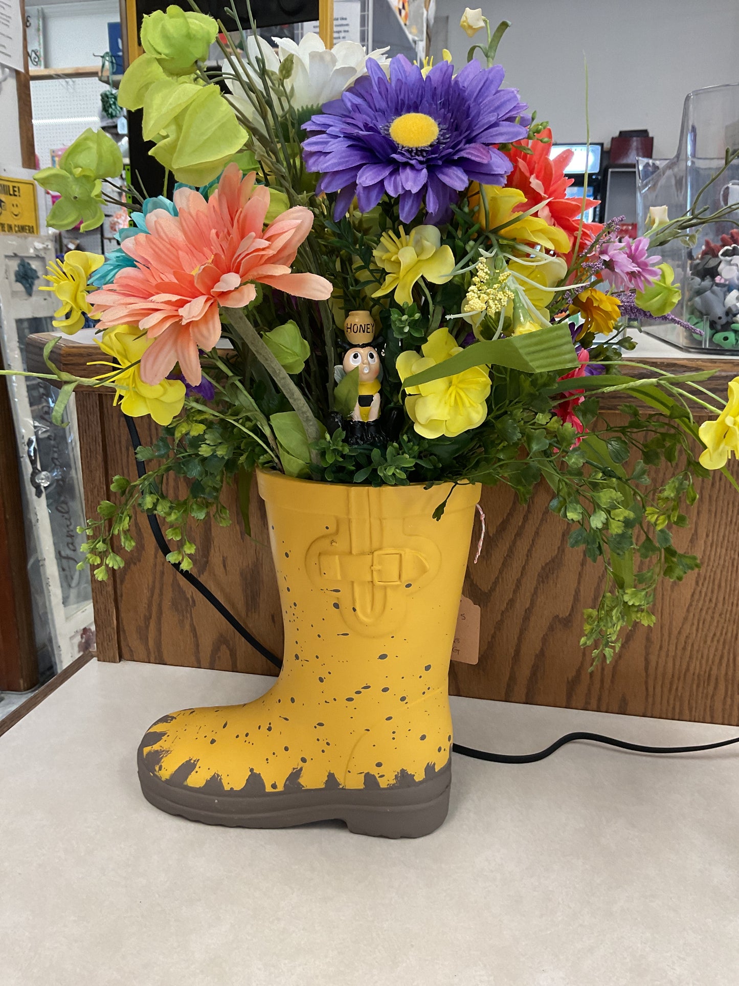Rain boot floral