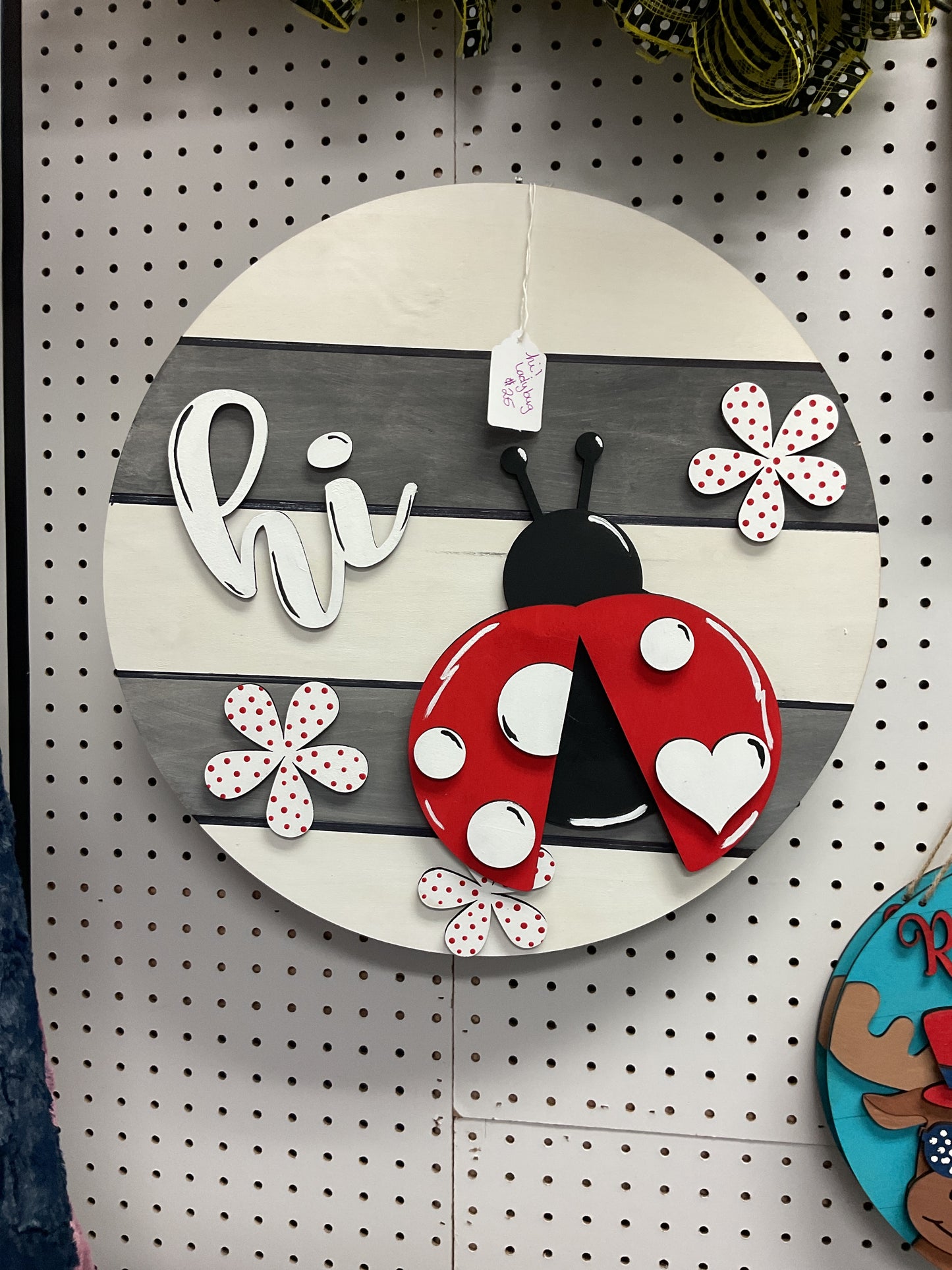 Hi ladybug door round