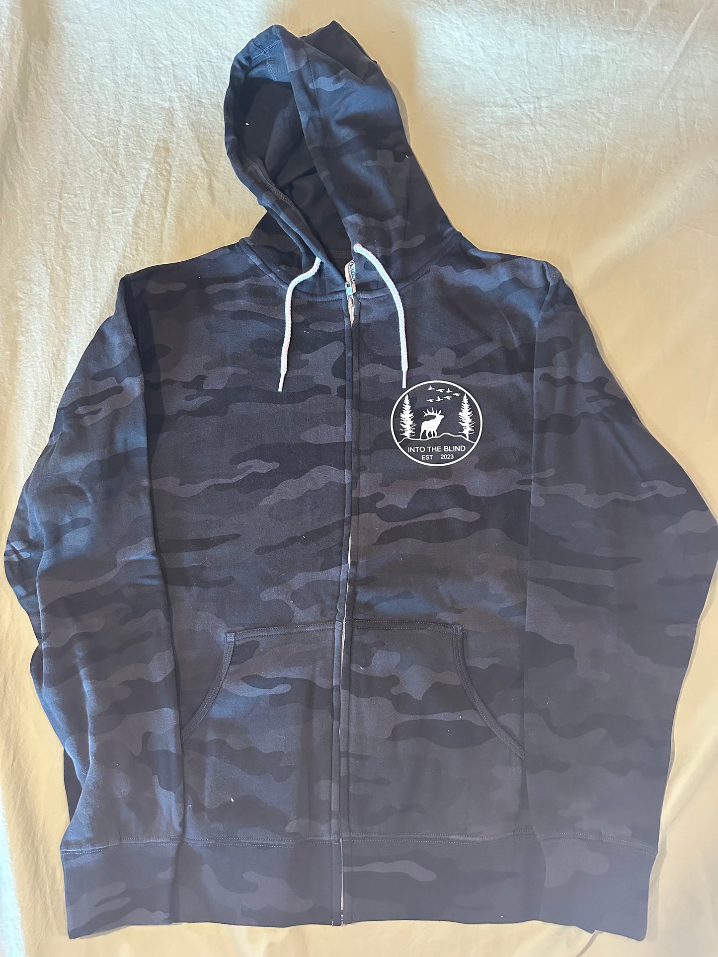 Black camo zip up