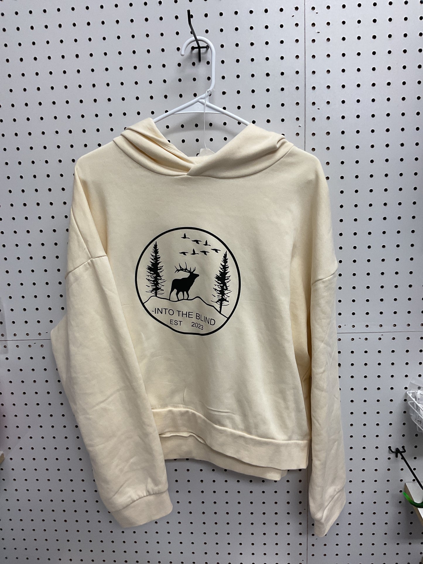 Crop top hoodie beige