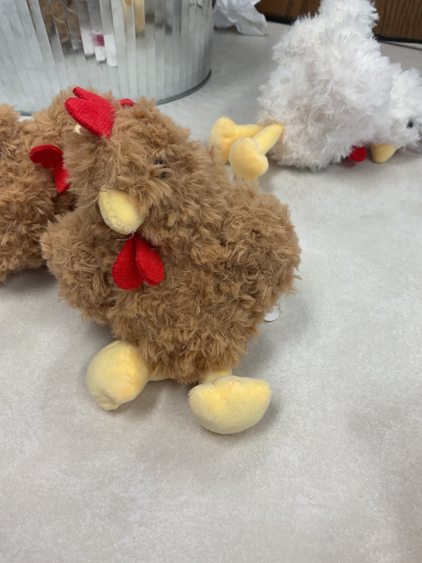 Chicken stuffy keychain