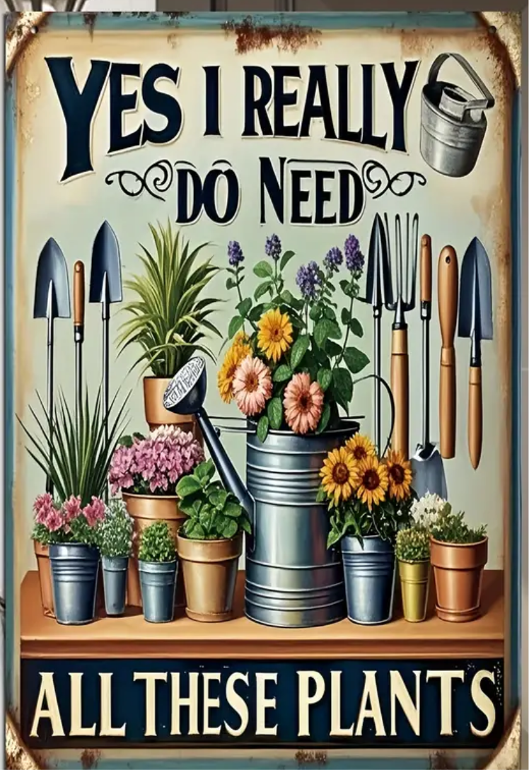 Small Metal plant sign