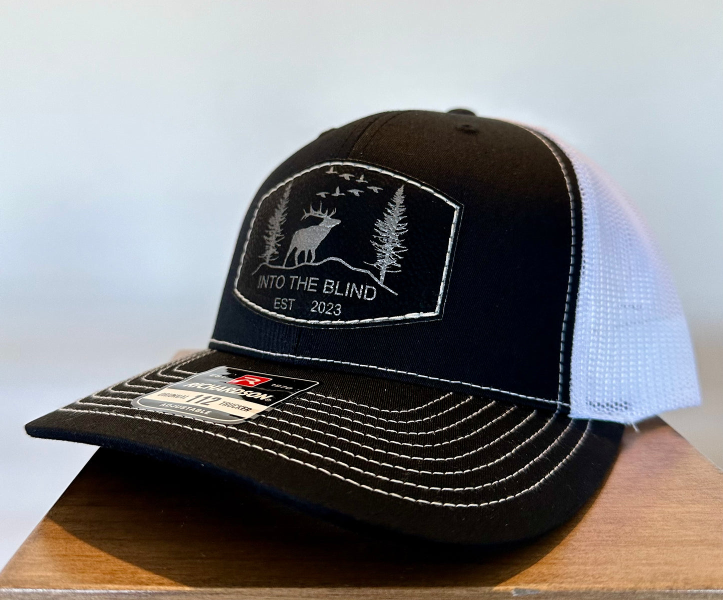 Black and white trucker hat