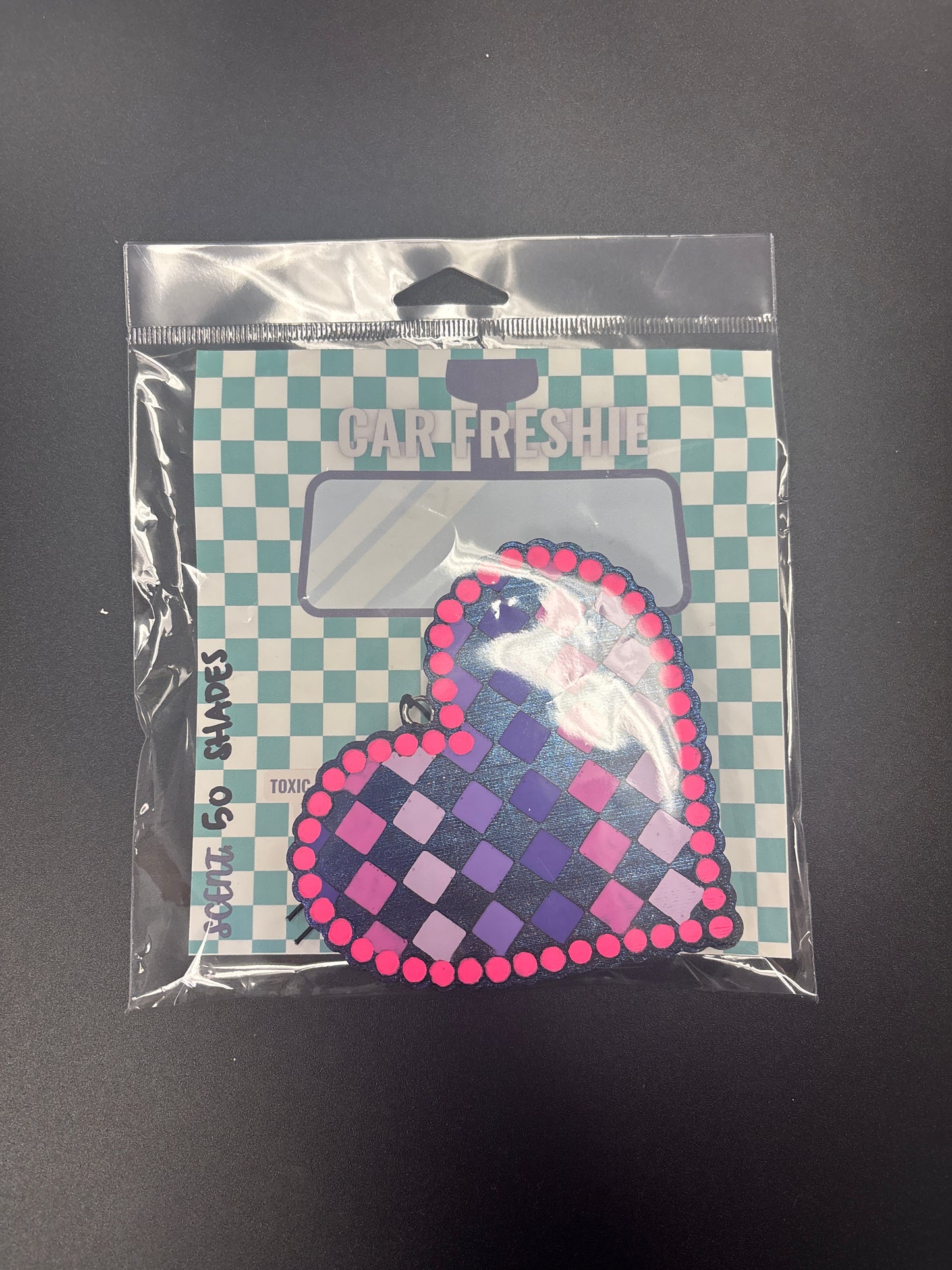 Neon Checkered Heart