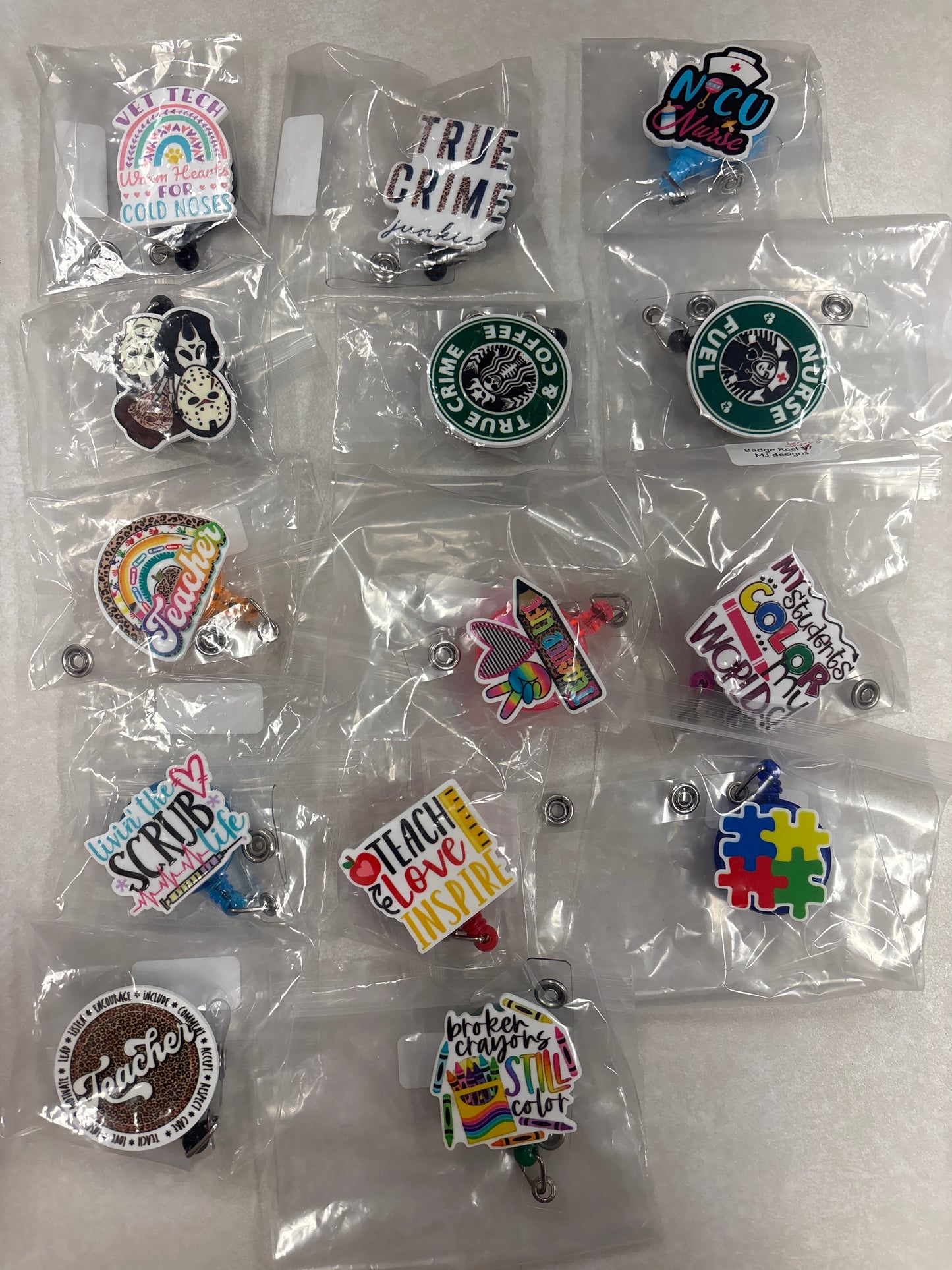 MJ clearance badge reels