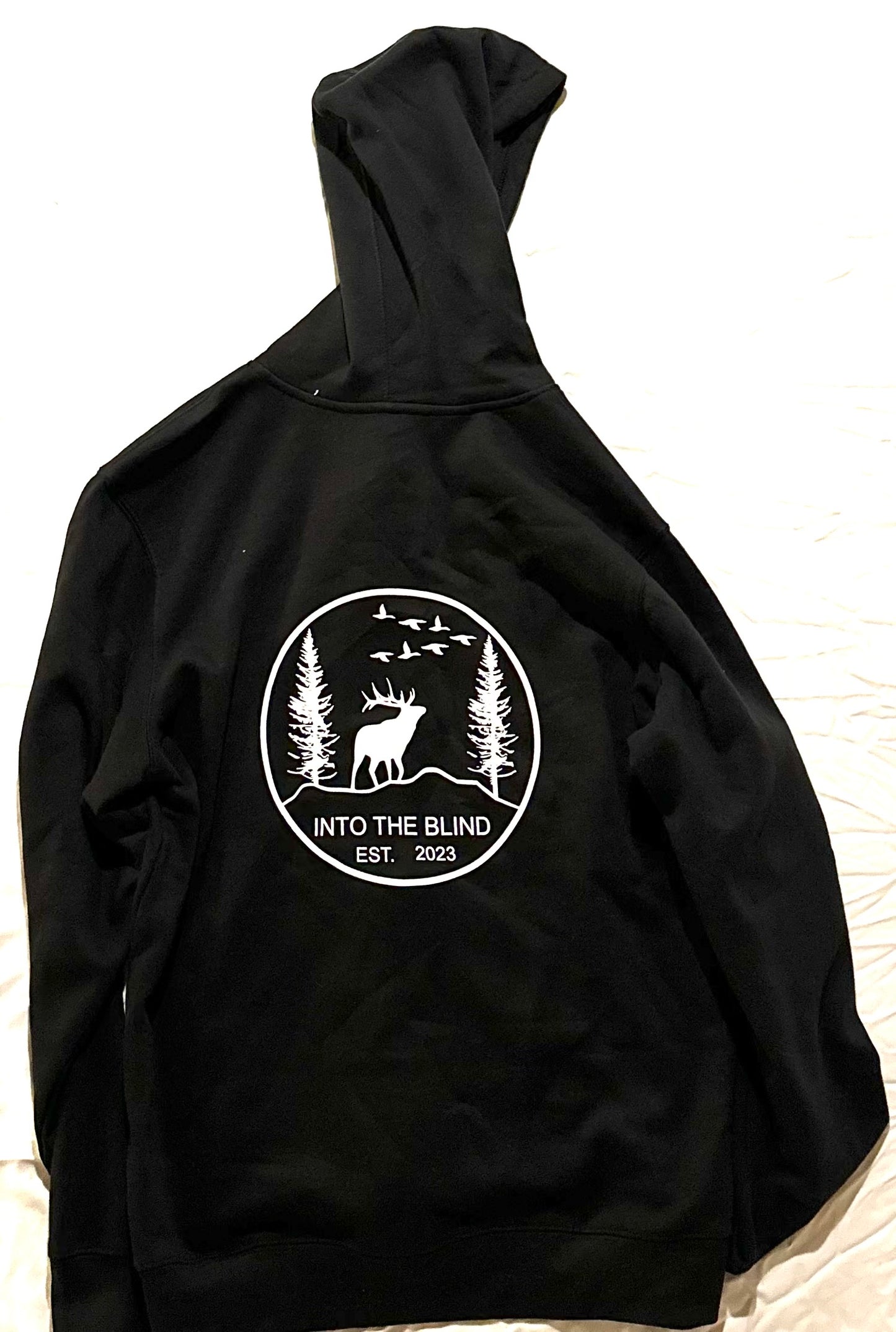 Black/White Elk Hoodie