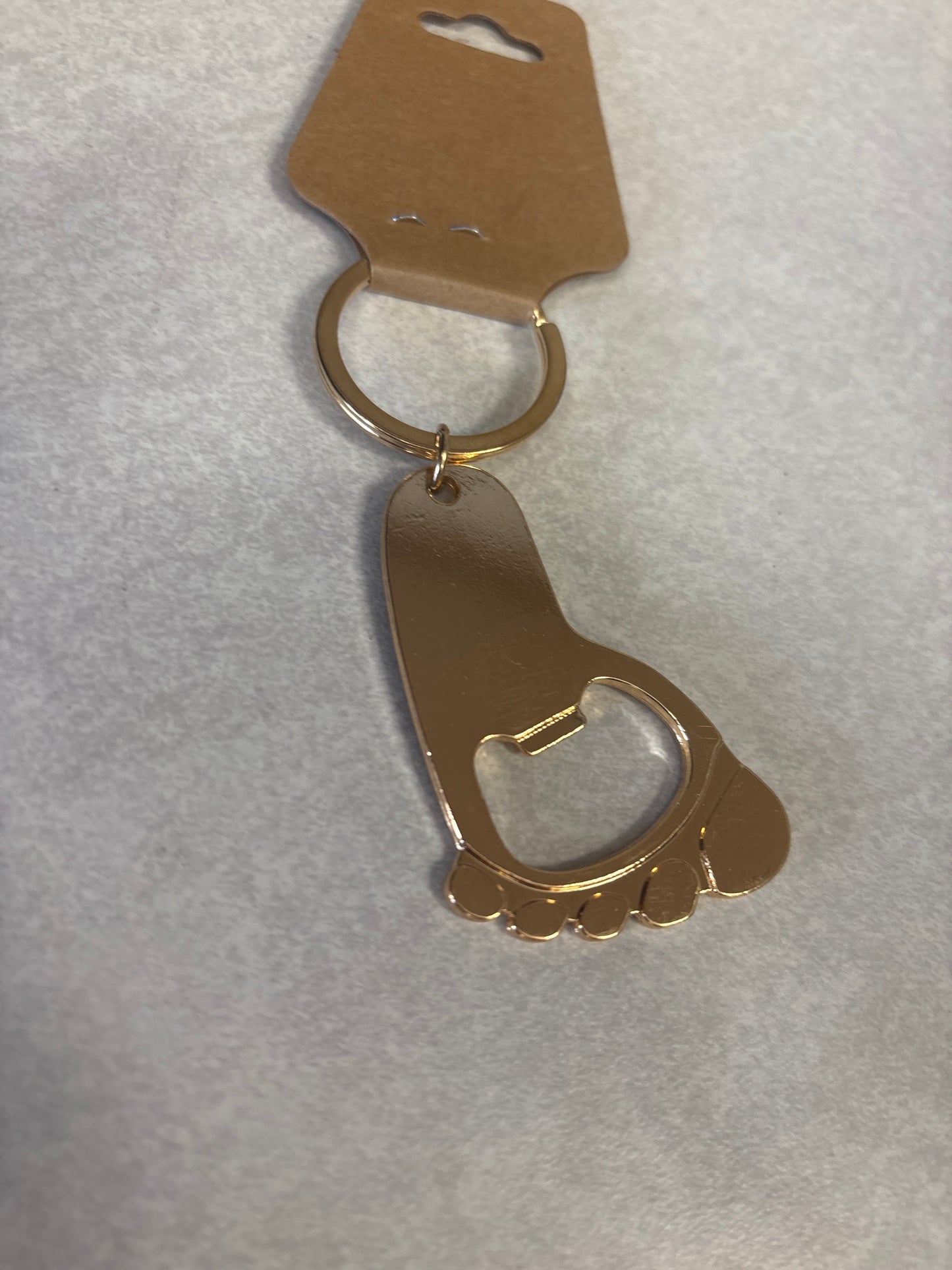 Foot bottle opener keychain