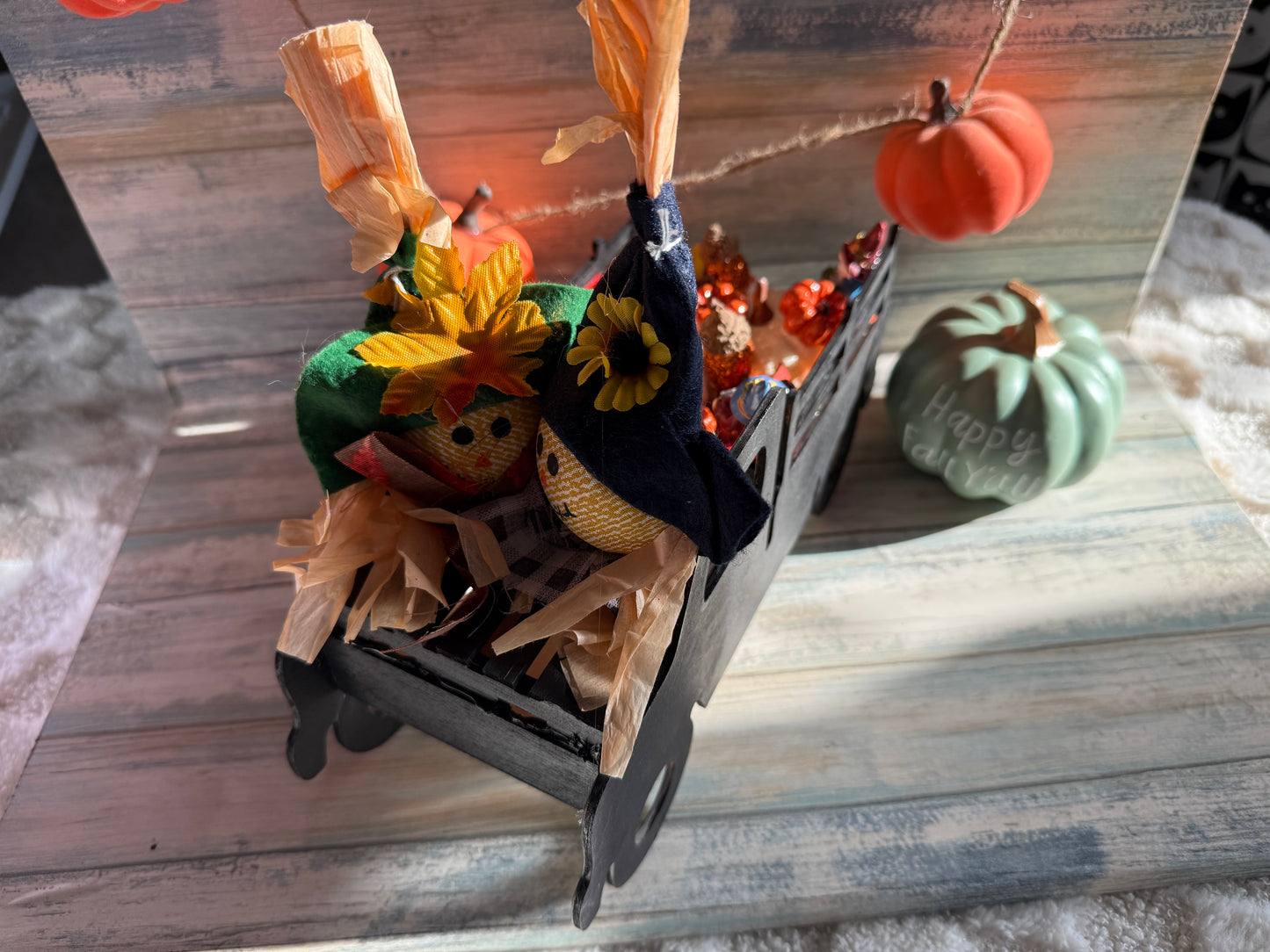 Halloween fall truck decor
