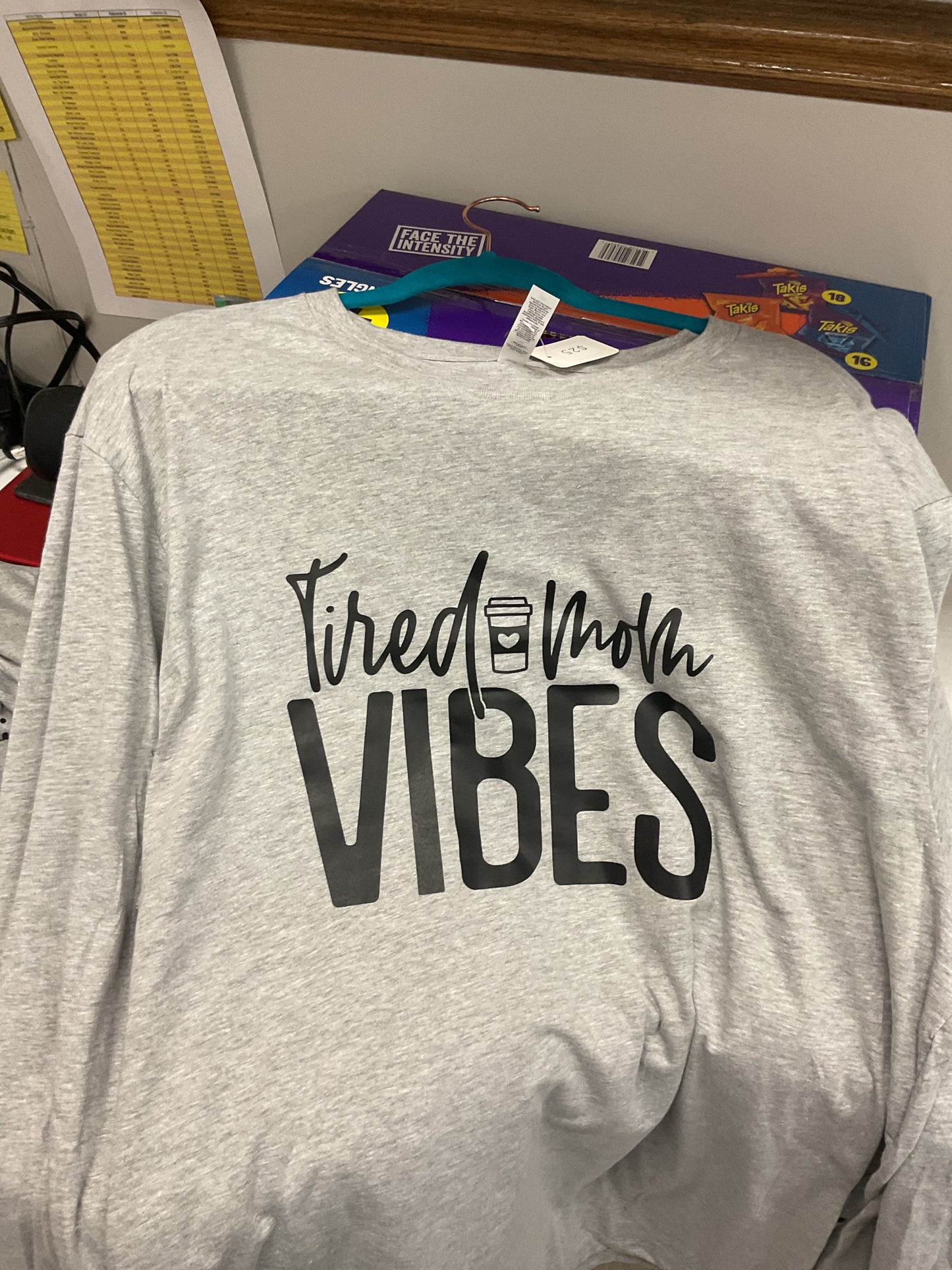 Tired Mom Vibes long sleeve tshirt