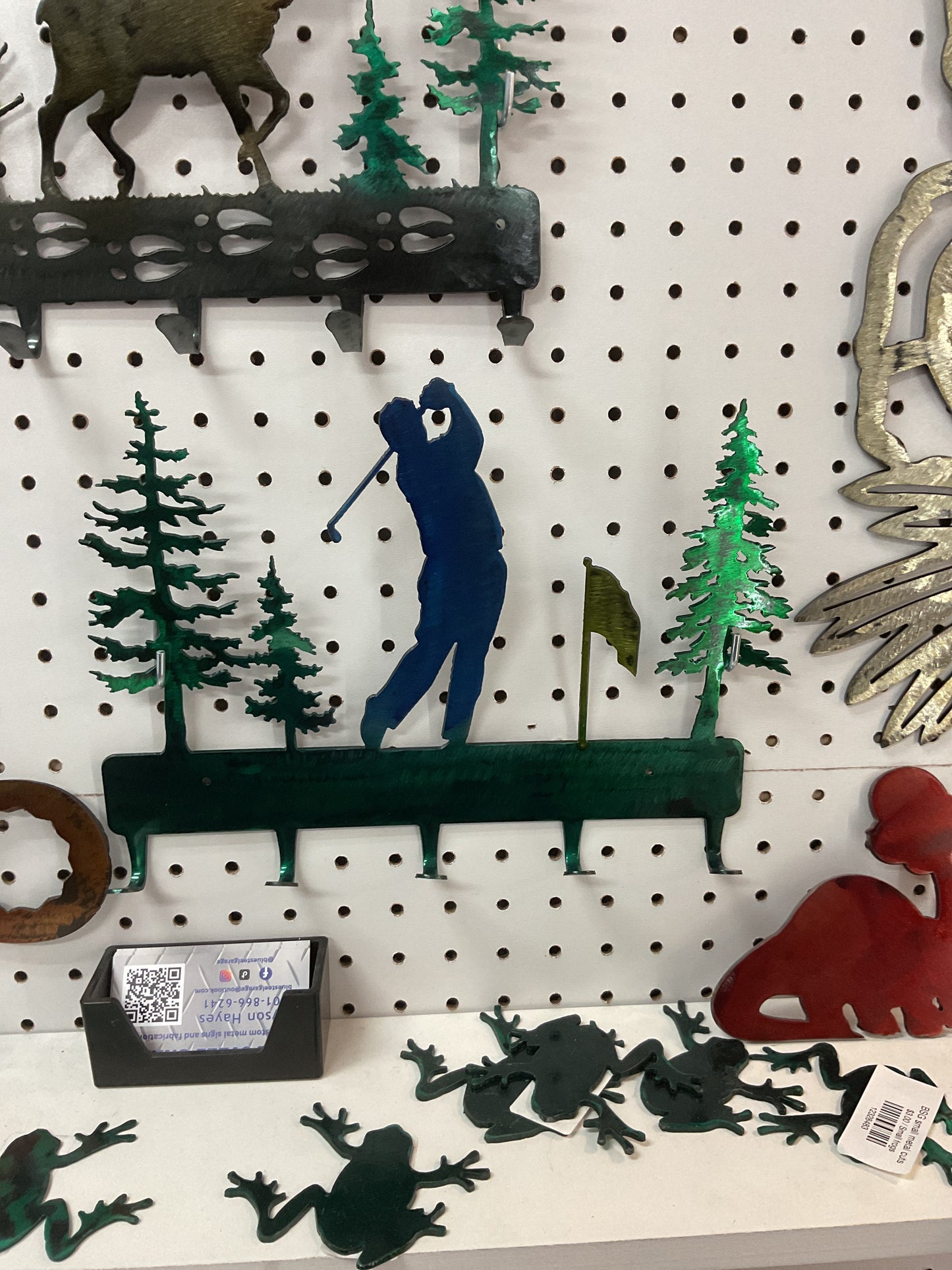 Golfer keychain holder