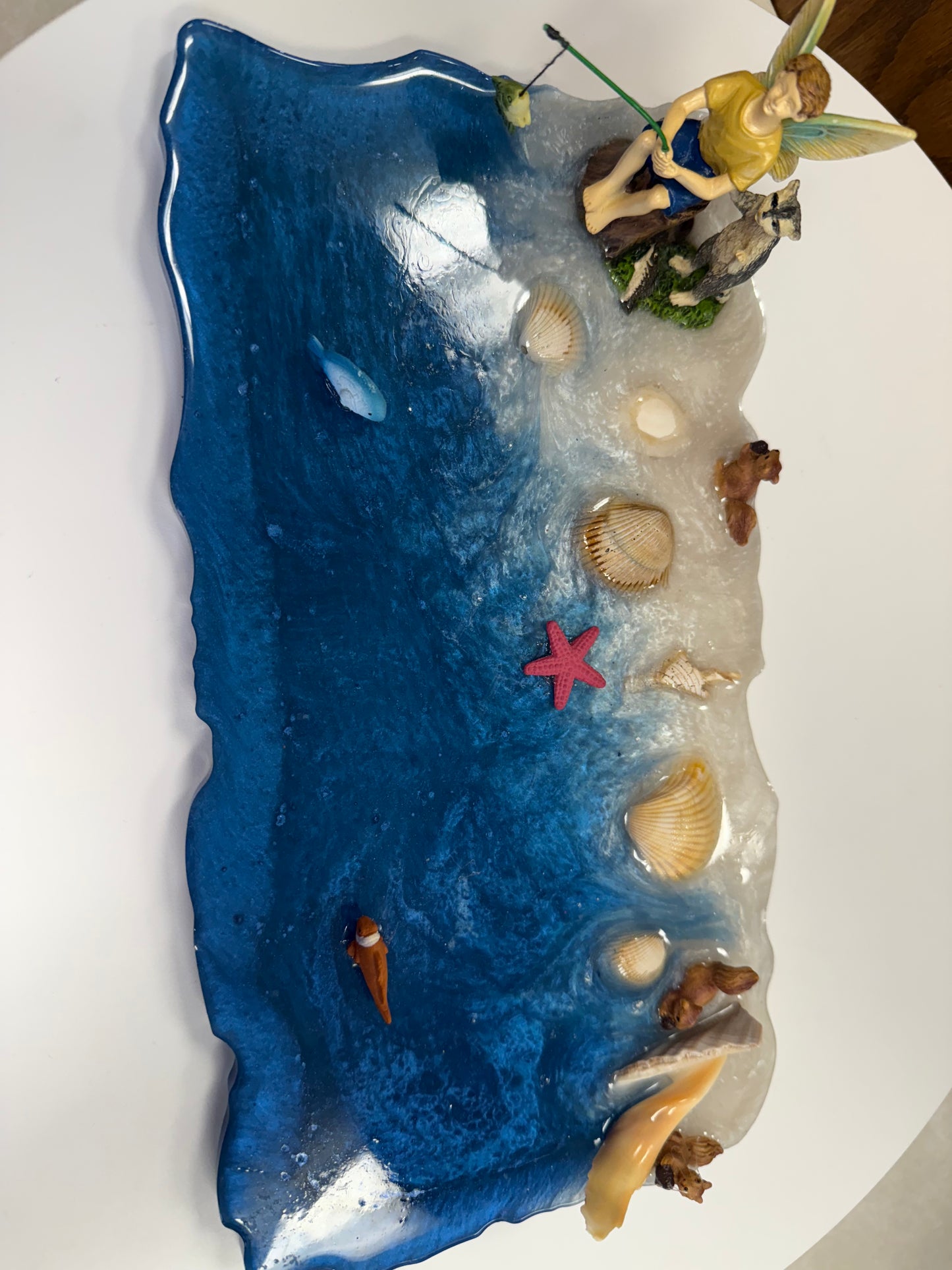 Sea land made from resin