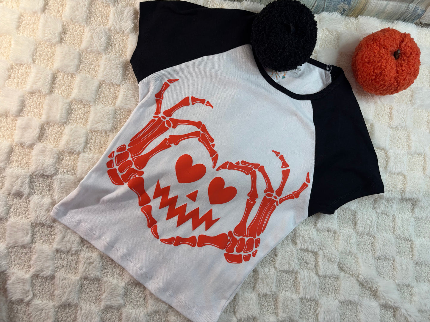 Pumpkin face crop top