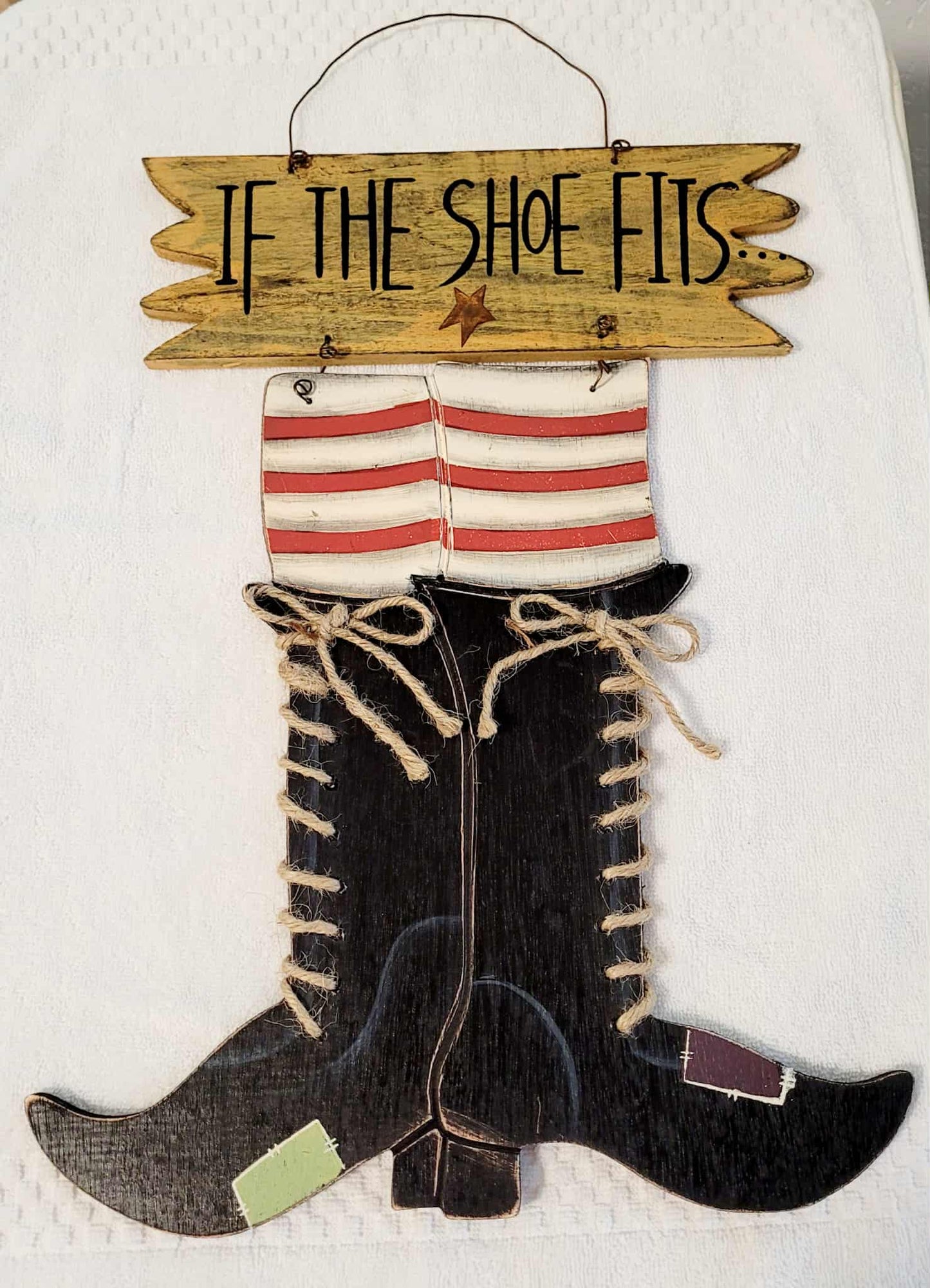 Witch Shoe Fit Wall Sign