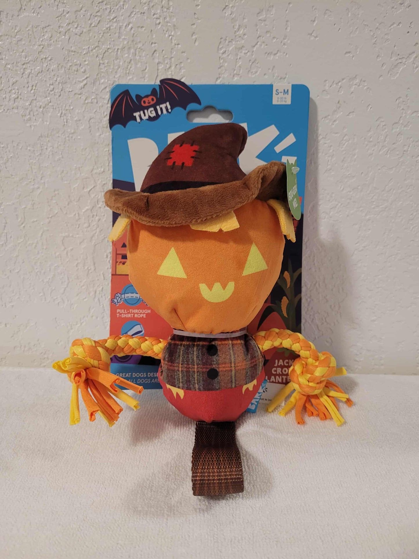 Bark scarecrow tug it Halloween toy