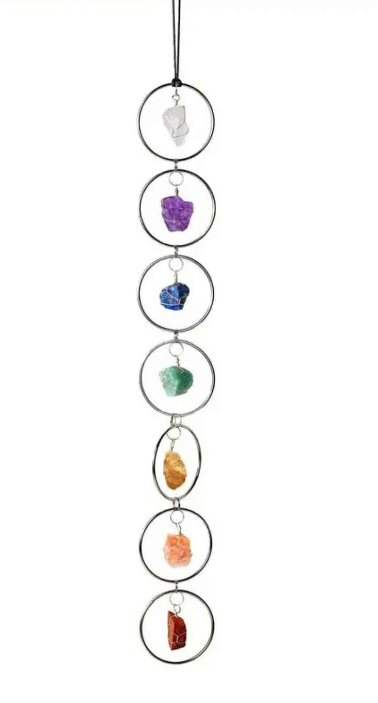 7 chakra stone hanger