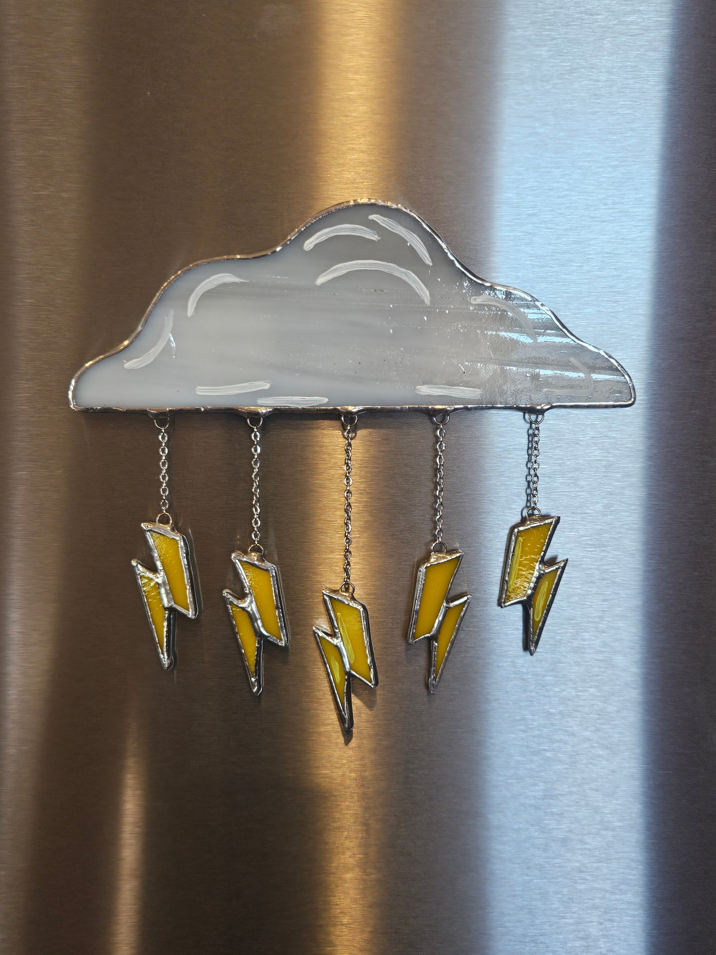 Lightning cloud fridge magnet
