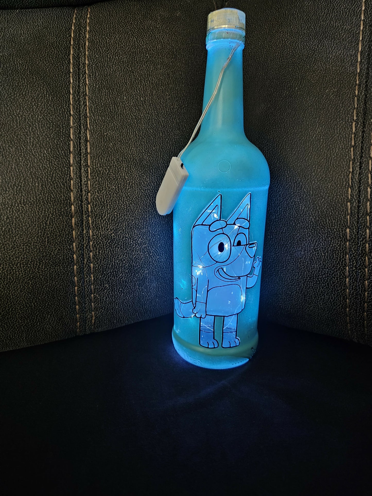 Blue dog bottle
