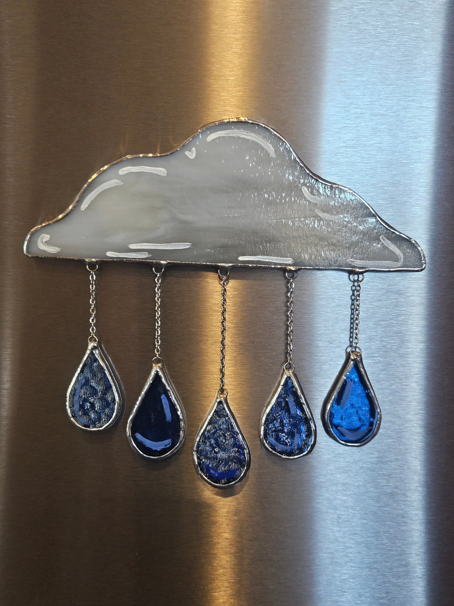 Rain cloud fridge magnet