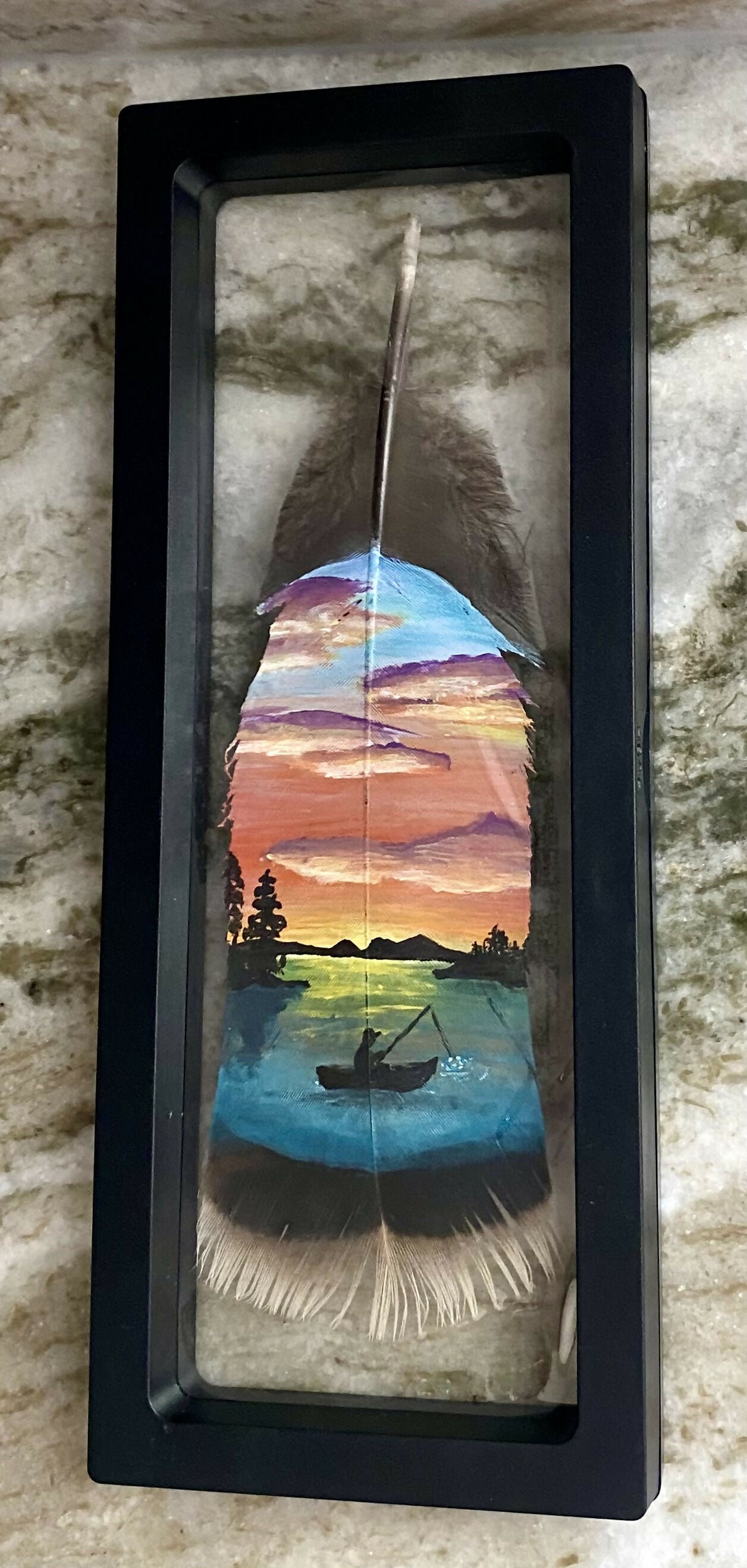 Hand painted feathers