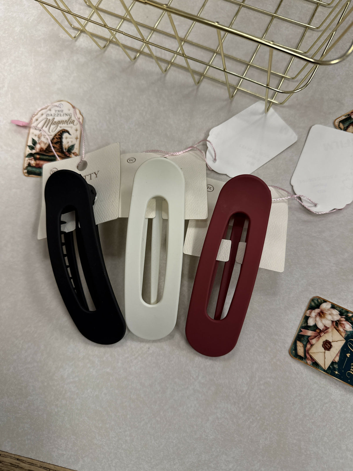 Slim flat clips assorted color