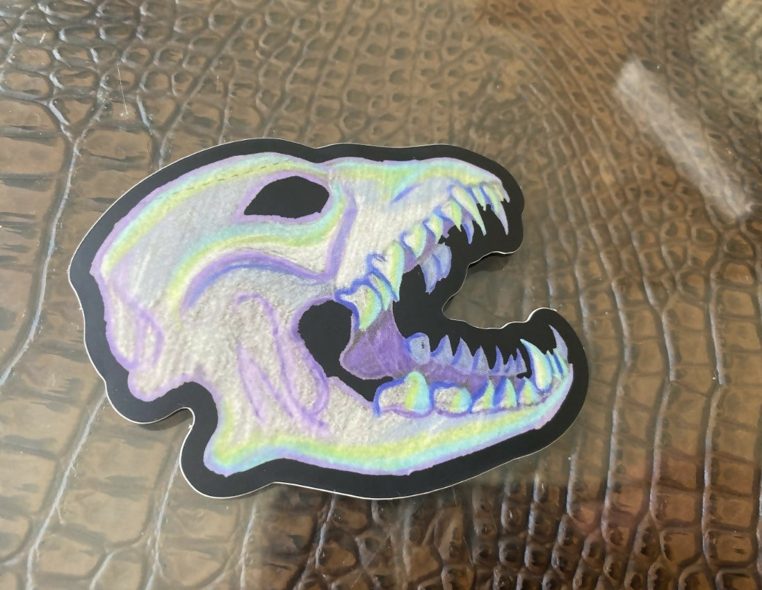 Wolf Skull Sticker