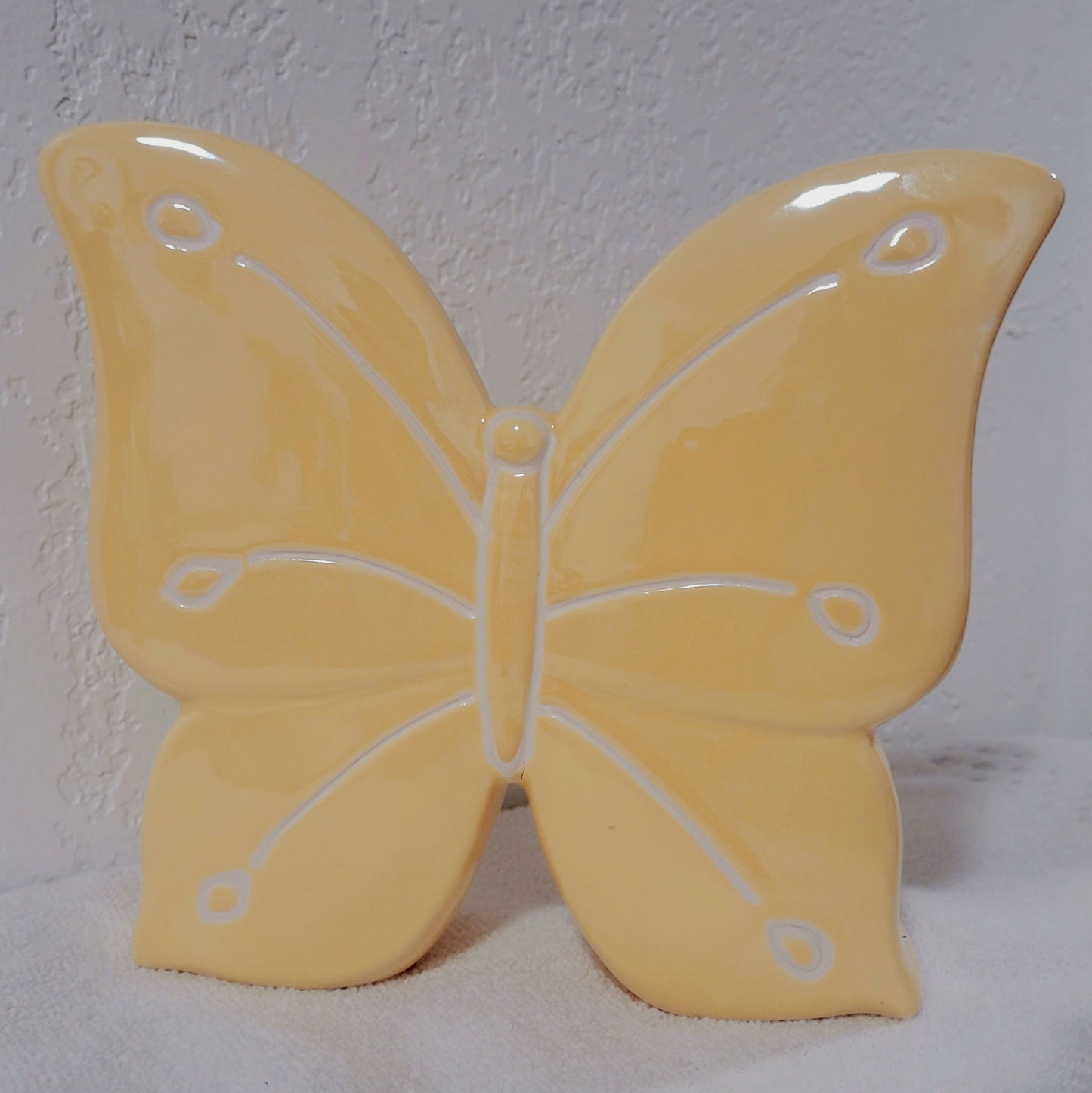 Yellow Ceramic Butterfly Figurine