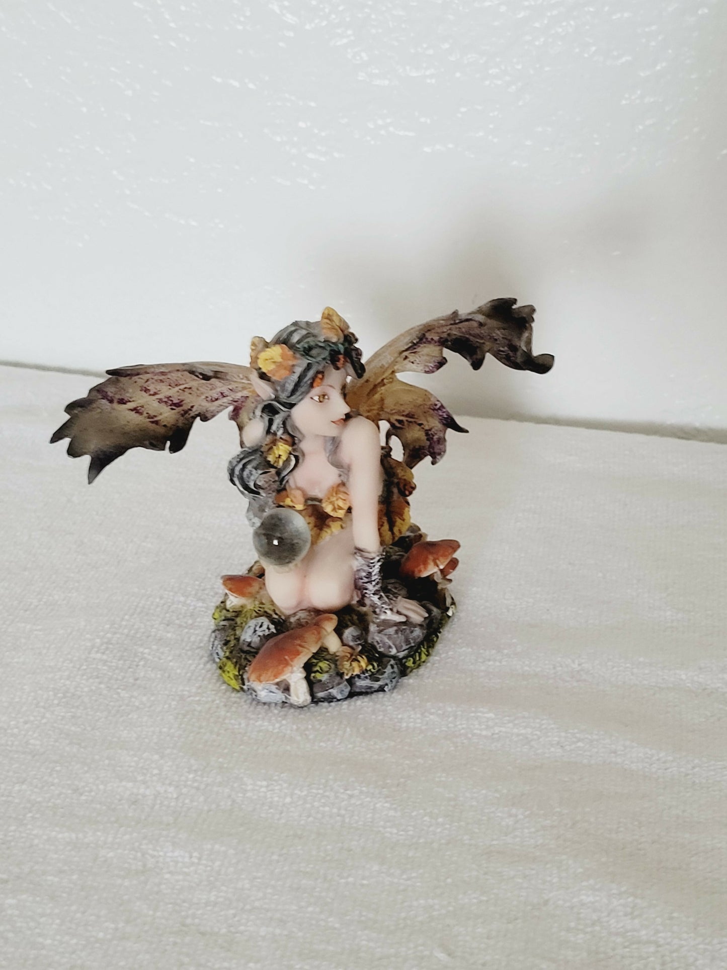 Autumn Fairy with Orb Statue