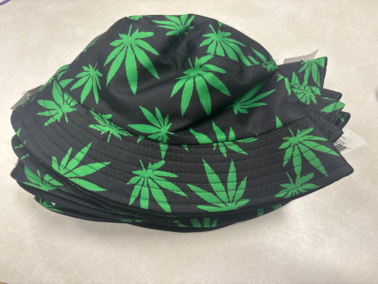Pot leaf bucket hat