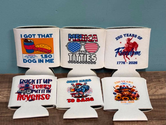 4th of July Can Coozie