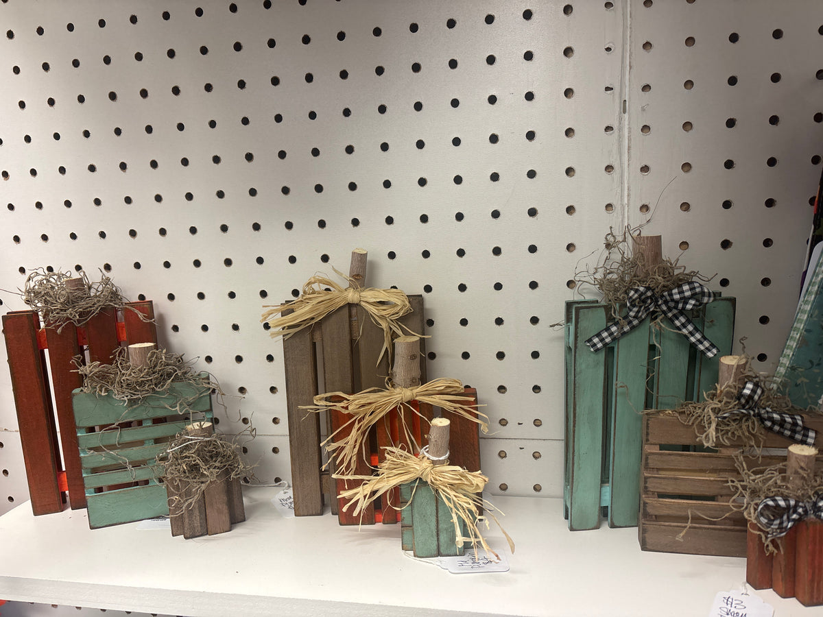 Wooden pumpkins