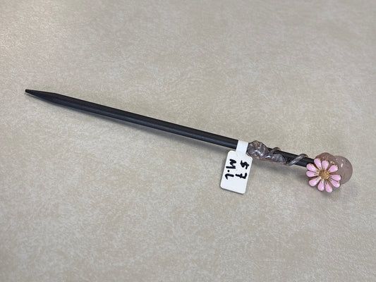 Crystal flower hair chop sticks