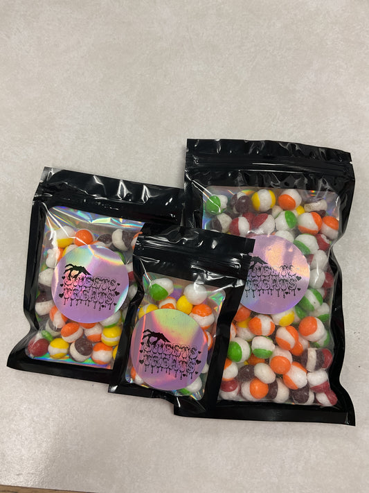 Freeze dried skittles