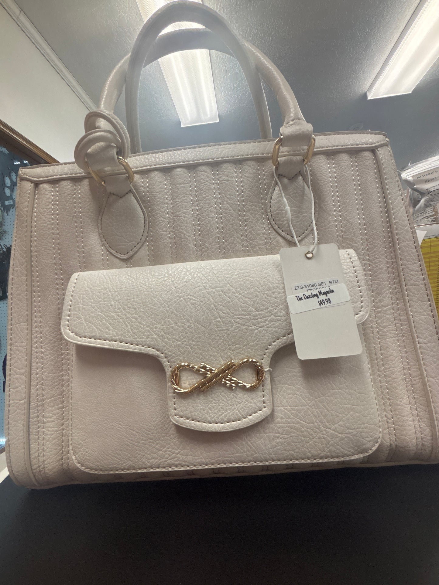 Zou Bison white purse set