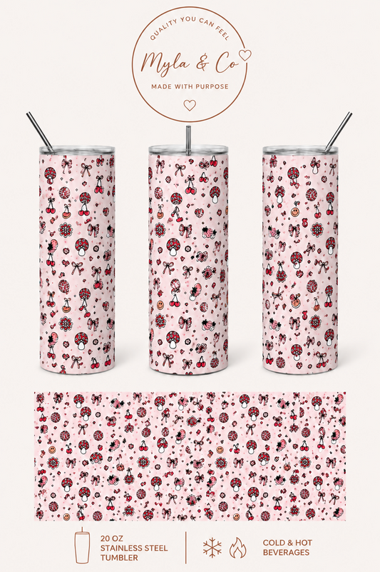 Strawberry Bows 20oz Tumbler
