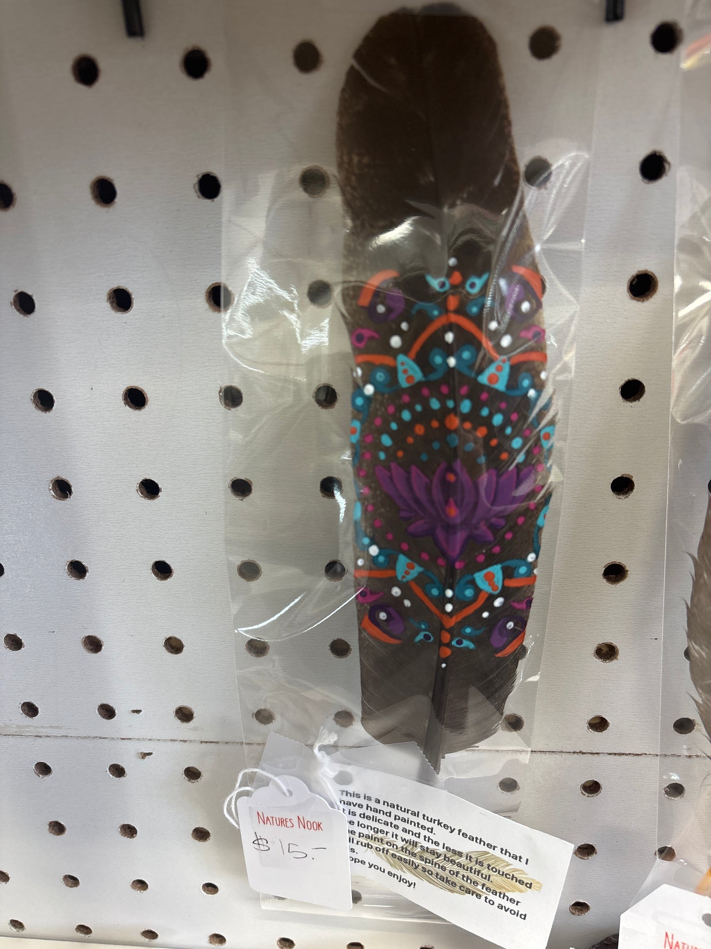 Hand painted feathers