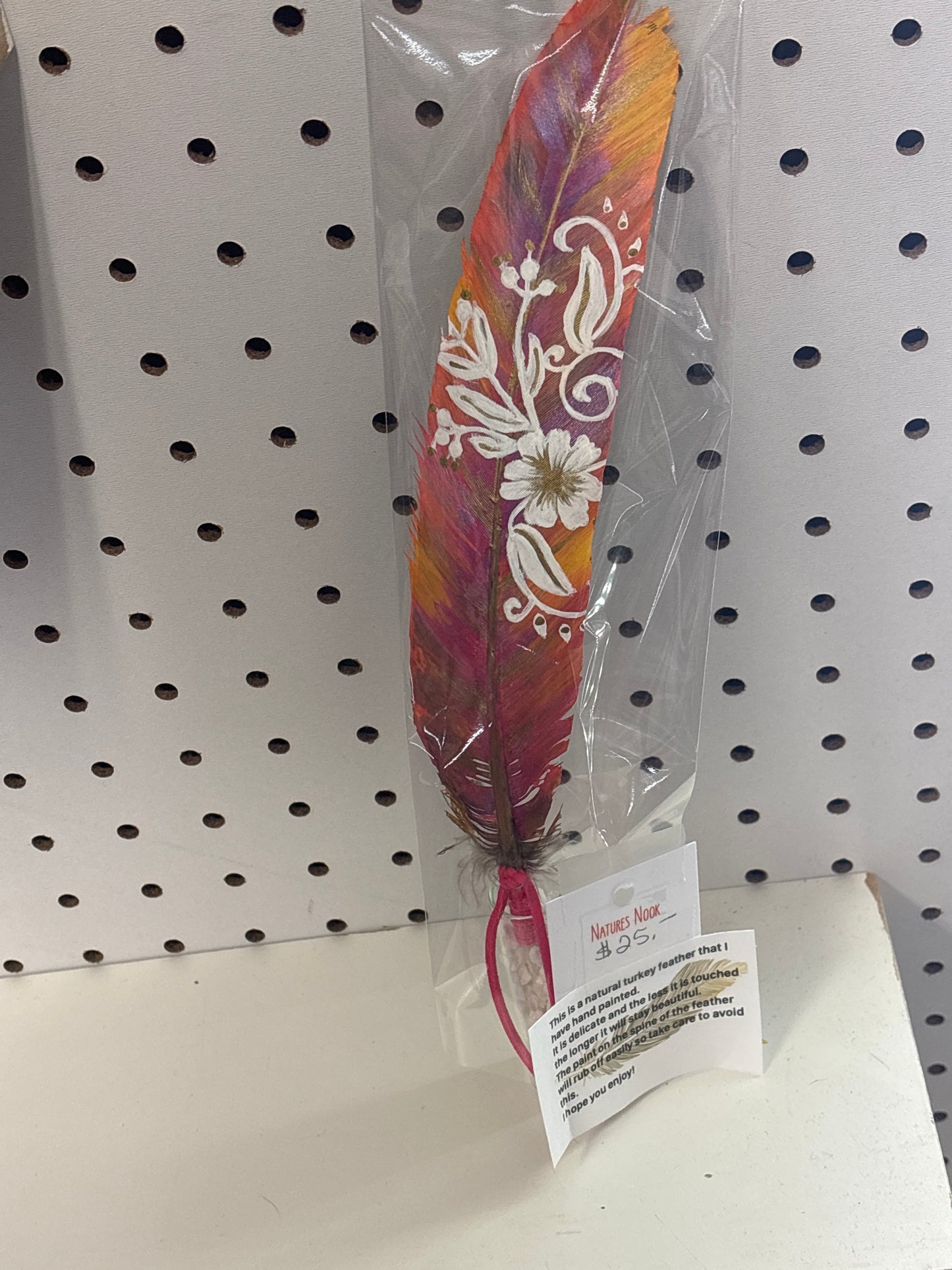 Hand painted feathers