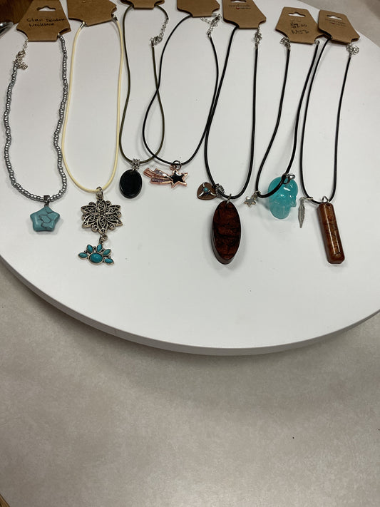 MJ resin and pendant necklaces