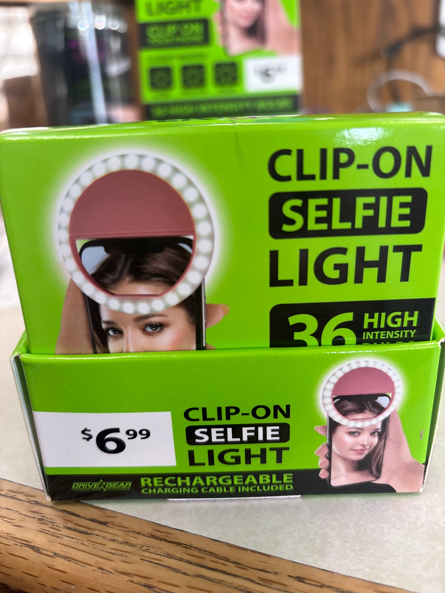 Clip on selfie light