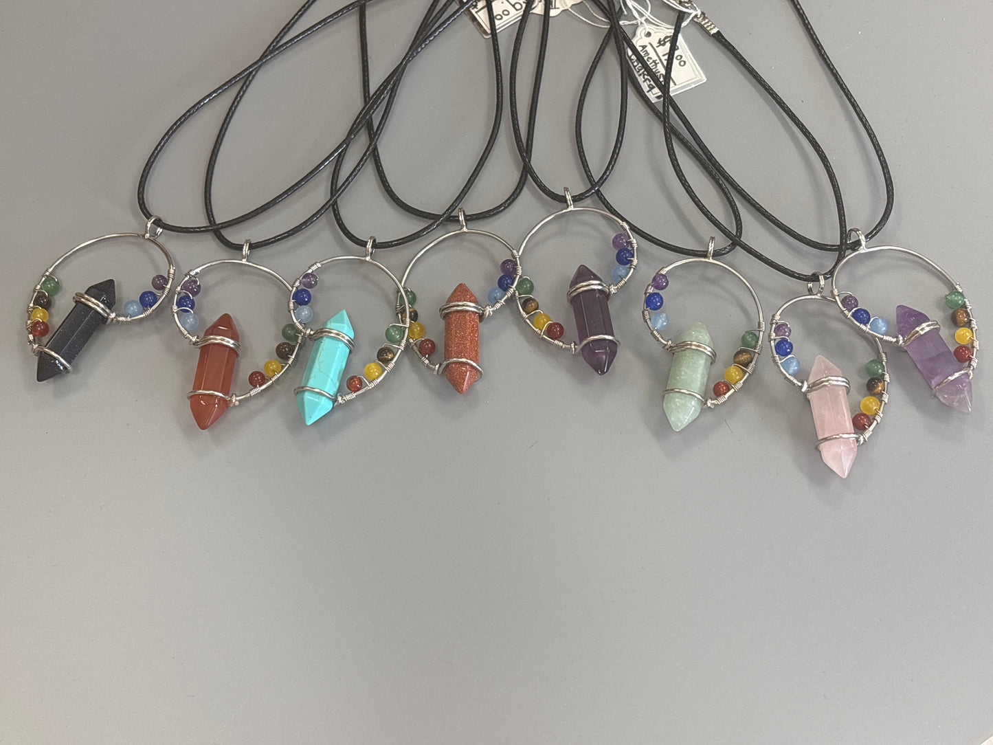 Hexagon Chakra Point Necklace