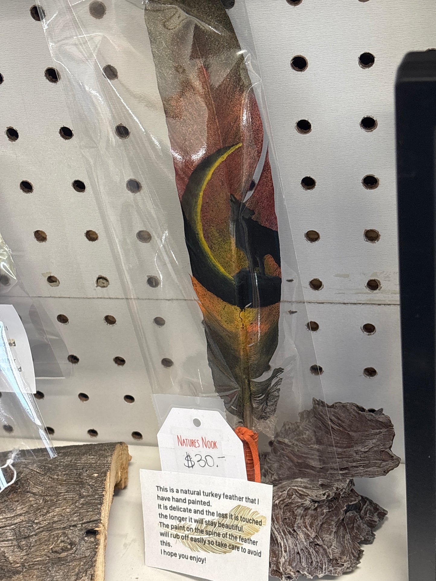 Hand painted feathers