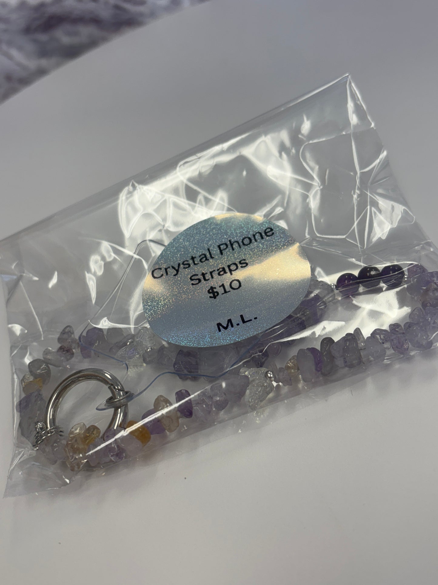 Crystal phone strap