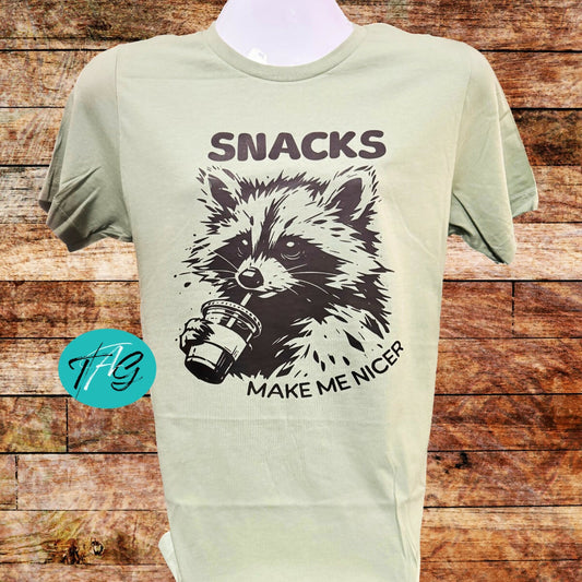 Snacks make me nicer Tshirt
