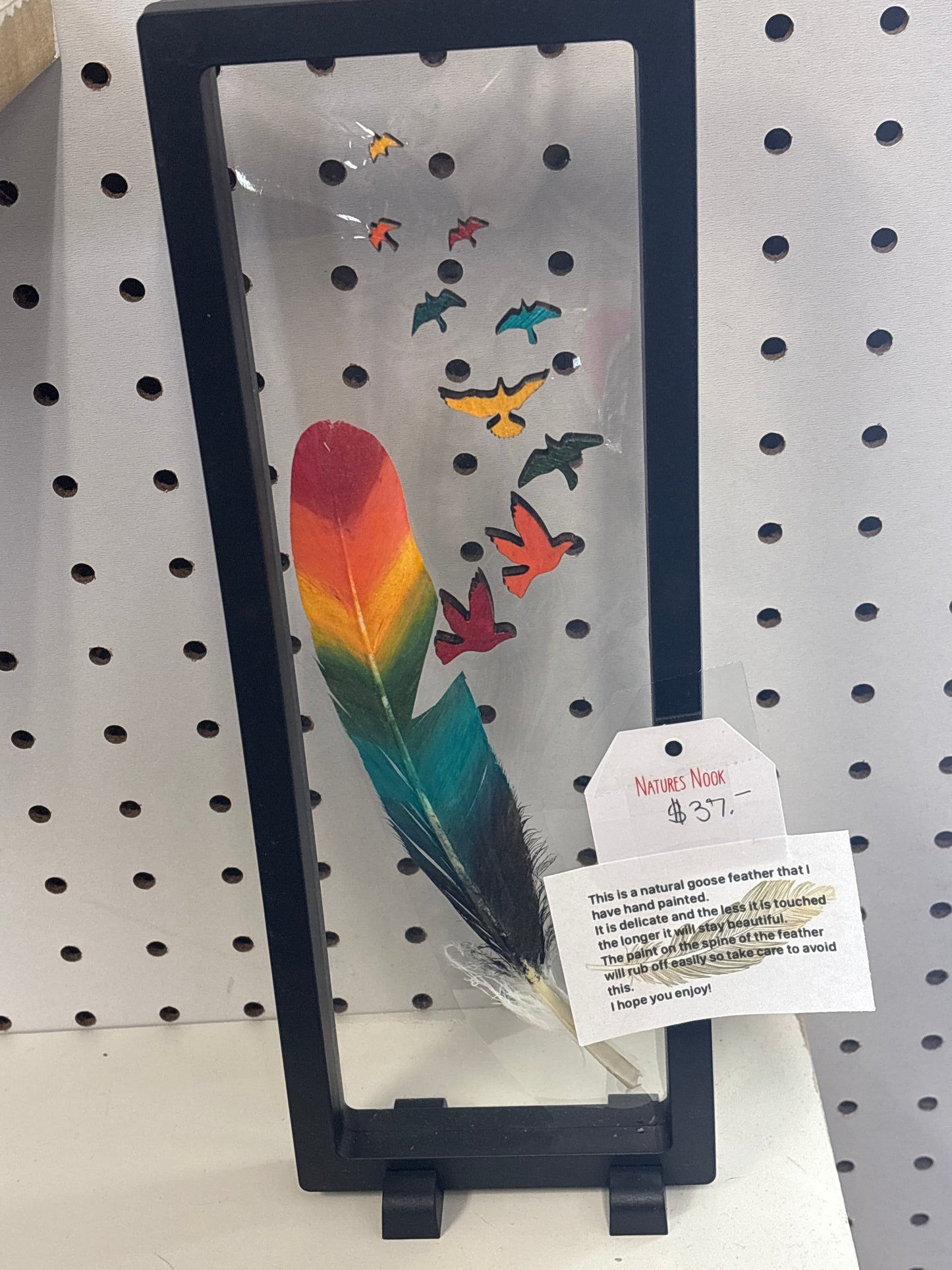 Hand painted feathers