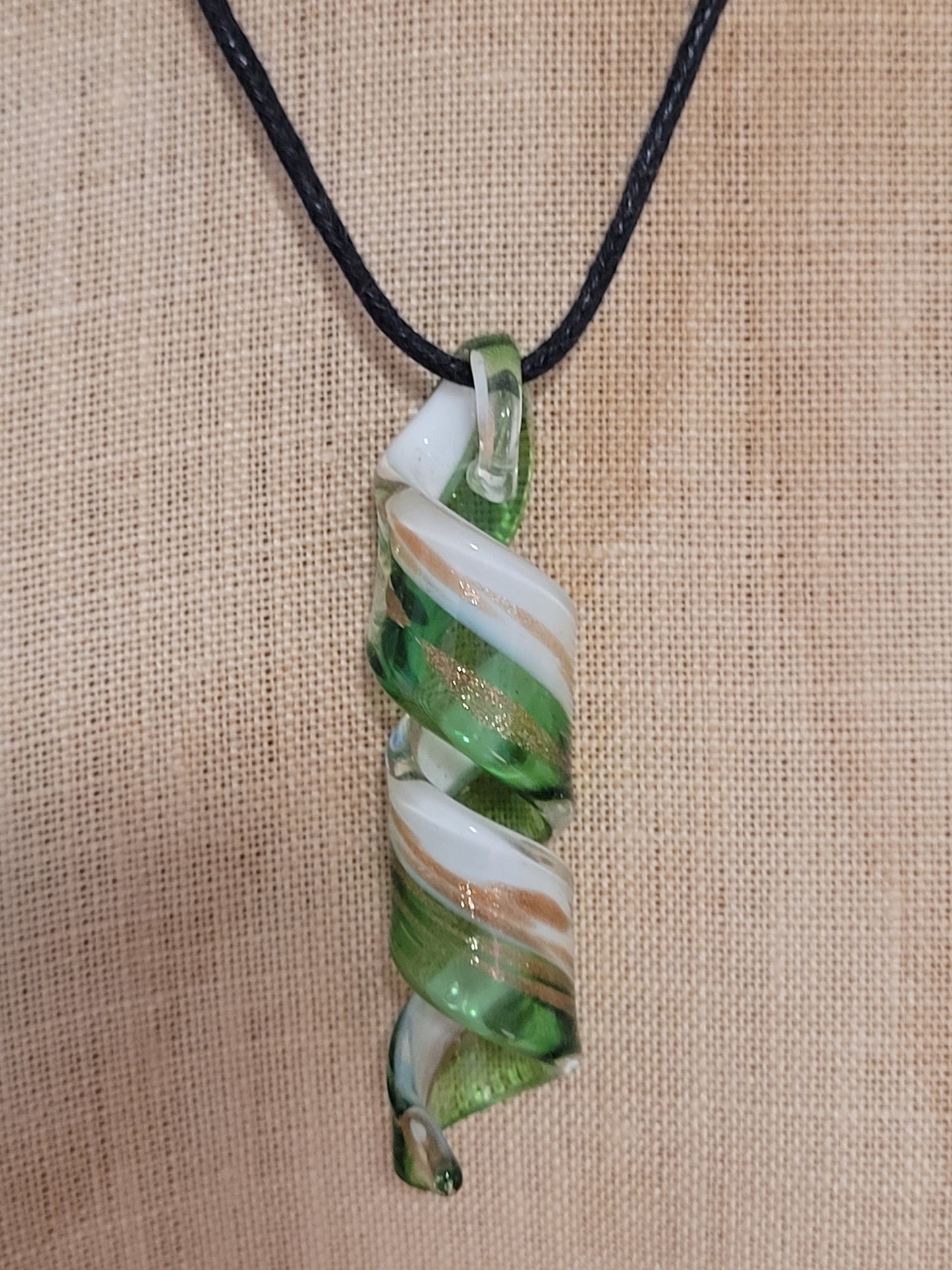 Hand blown glass necklace