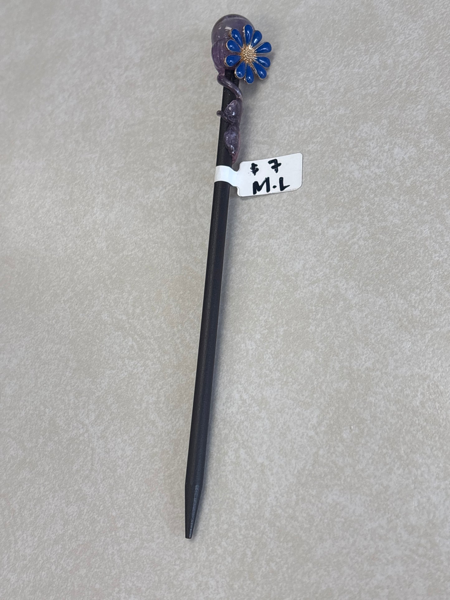 Crystal flower hair chop sticks